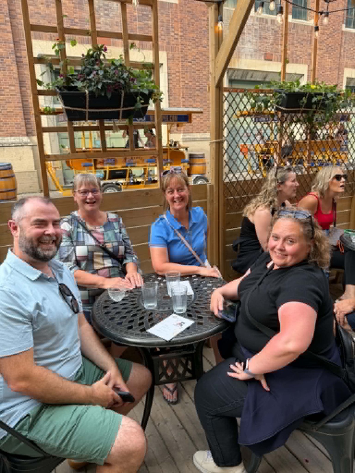 MGMAC members at a conference patio social